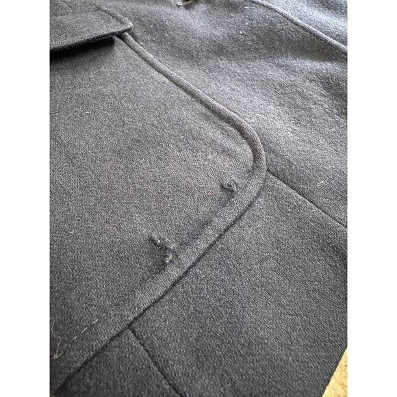 VINTAGE Wool Blazer Size M Navy Blue Academia Preppy Crest Gold School‎ Uniform - Picture 16 of 16